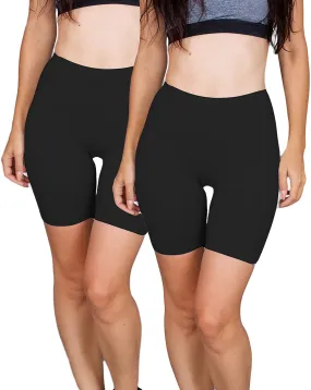 2-Pack Spandex Biker Short for Yoga Gym Biking or Slip Shorts
