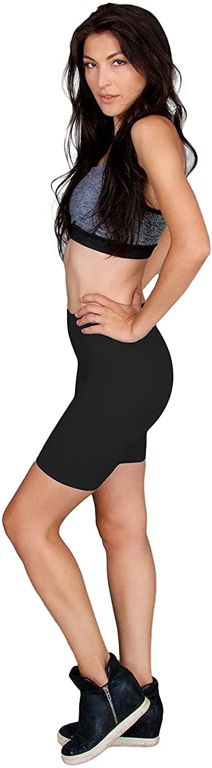 2-Pack Spandex Biker Short for Yoga Gym Biking or Slip Shorts
