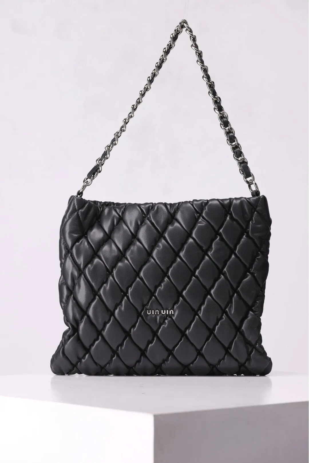 2 Pcs Premium Leather Rhomboids Shoulder Tote Bag