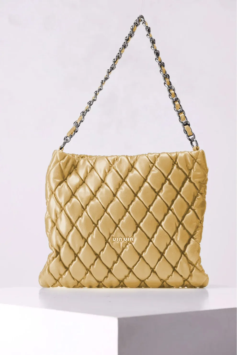 2 Pcs Premium Leather Rhomboids Shoulder Tote Bag