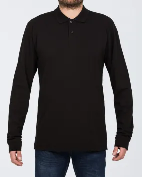 2t Regular Fit Tall Long Sleeve Polo Shirt (black)
