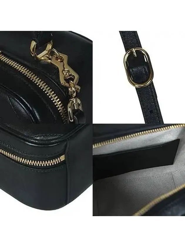 744434 Black Leather Blondie Top Handle Tote Bag Shoulder Strap 2WAY