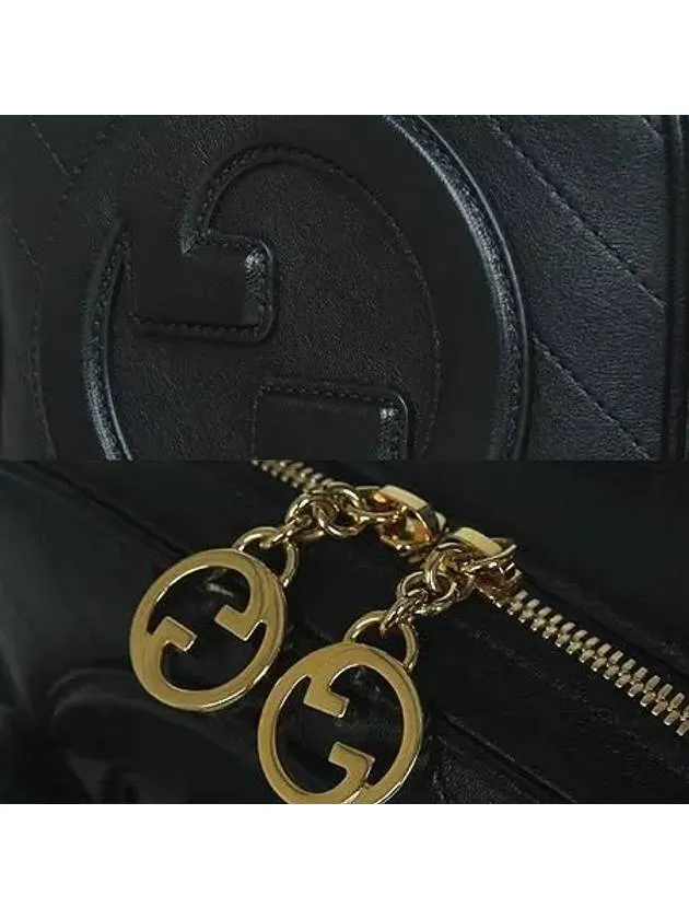 744434 Black Leather Blondie Top Handle Tote Bag Shoulder Strap 2WAY