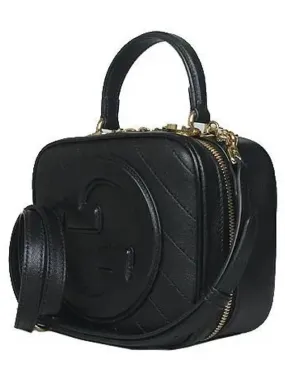 744434 Black Leather Blondie Top Handle Tote Bag Shoulder Strap 2WAY