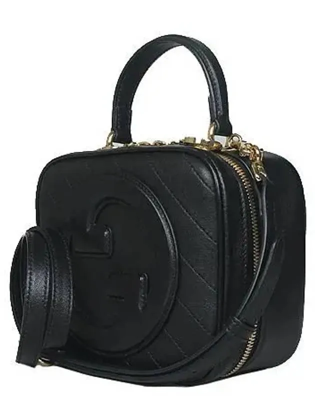 744434 Black Leather Blondie Top Handle Tote Bag Shoulder Strap 2WAY