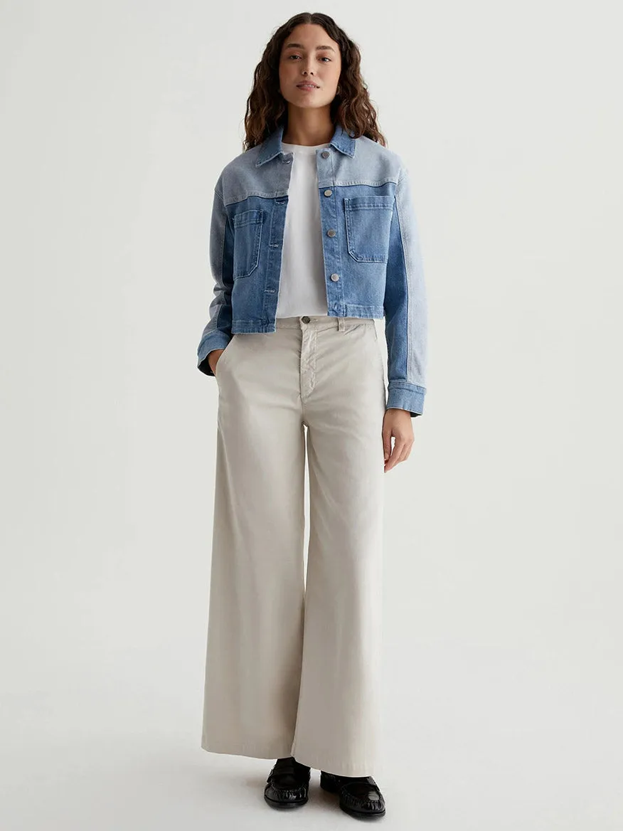 AG Jeans Caden Wide-Leg Trouser in Pumice