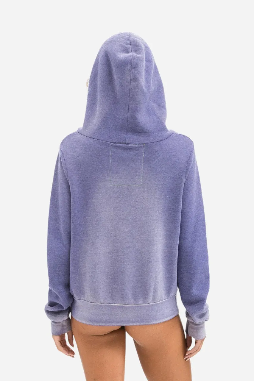 Aviator Nation 5 Stripe Zip Hoodie Faded Grape