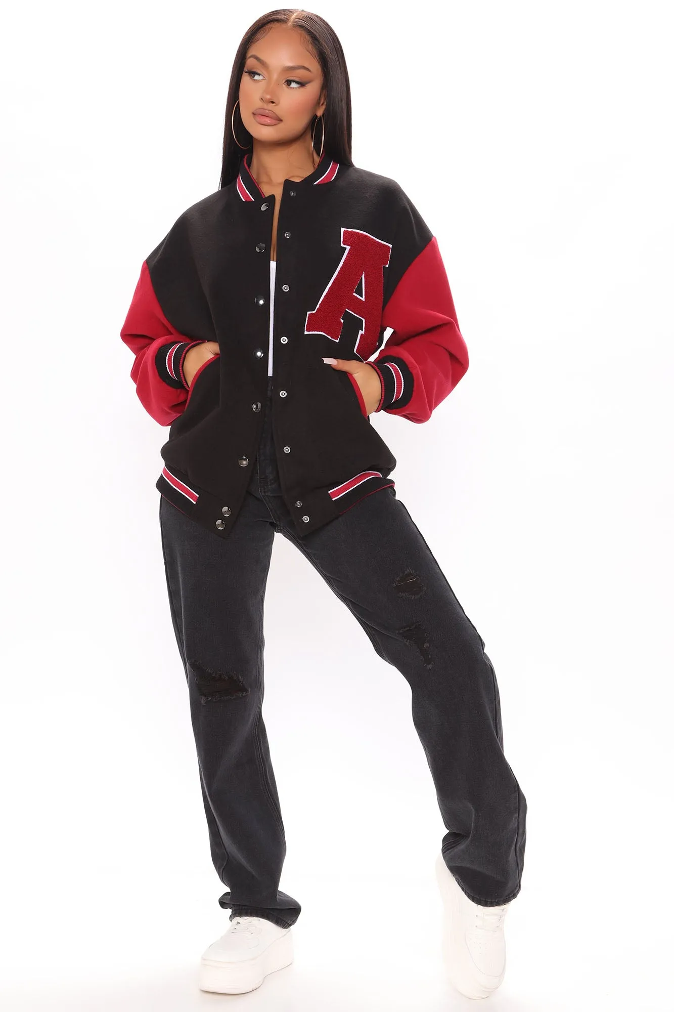 Best In Class ″A″ Varsity Jacket - Red/combo