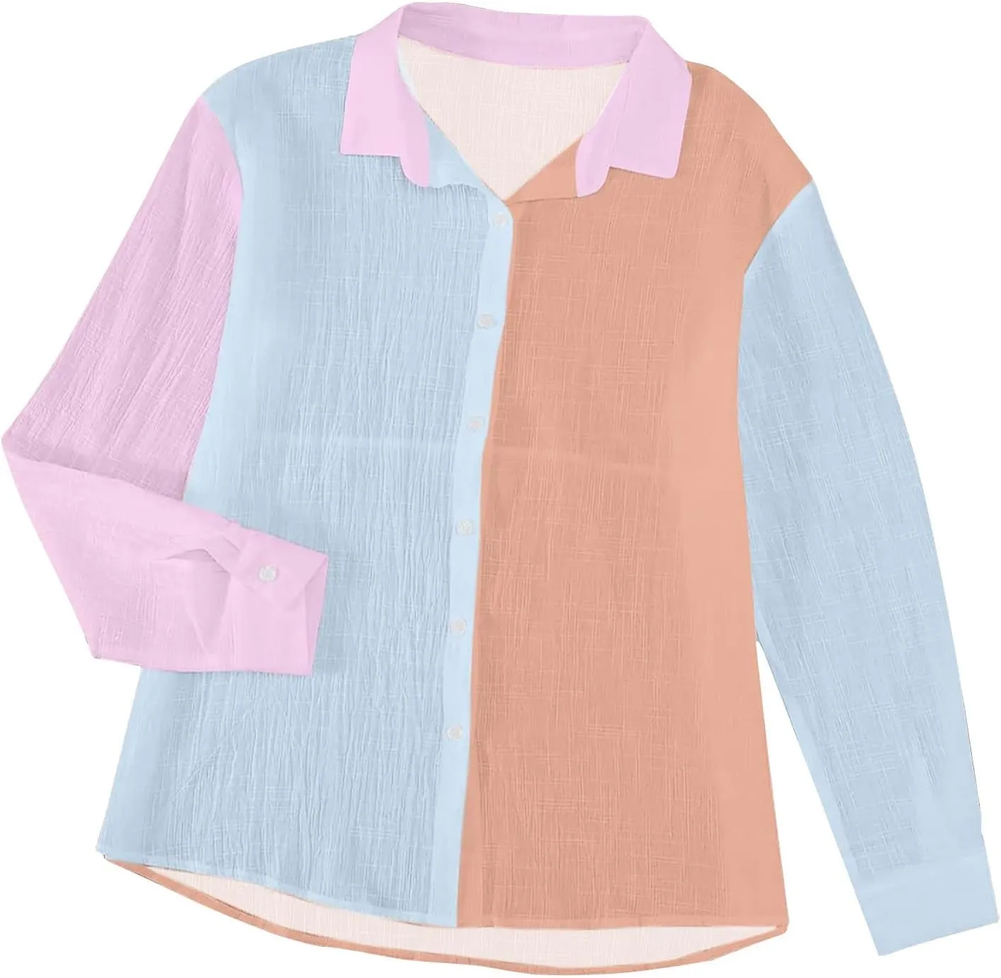 Blouses & Button-Down Shirts Women Long Sleeve Blouse Summer Dressy Tops Beach Hawaiian T-Shirt Vacation Outfits