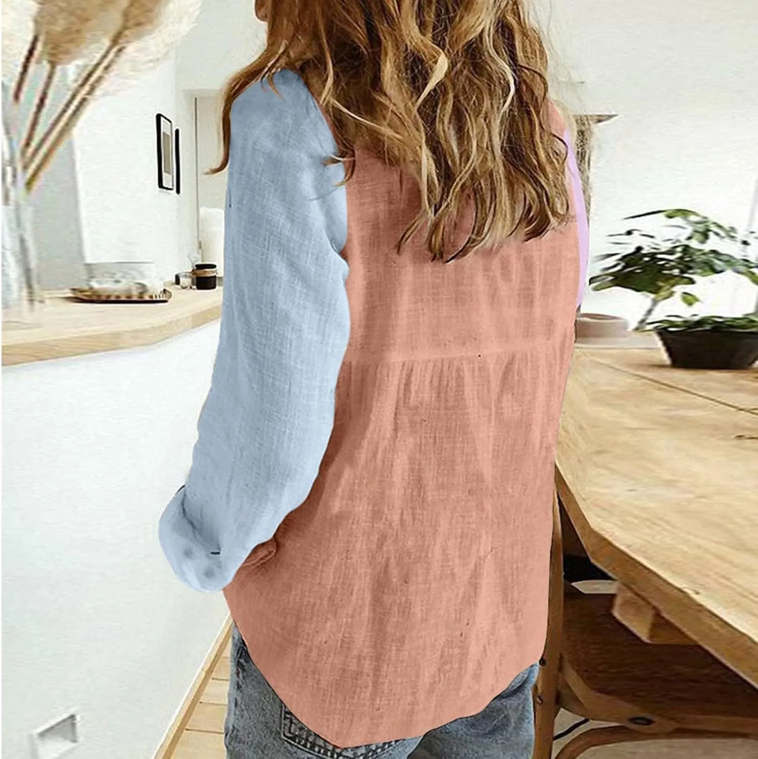 Blouses & Button-Down Shirts Women Long Sleeve Blouse Summer Dressy Tops Beach Hawaiian T-Shirt Vacation Outfits