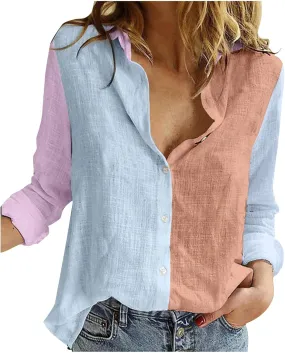 Blouses & Button-Down Shirts Women Long Sleeve Blouse Summer Dressy Tops Beach Hawaiian T-Shirt Vacation Outfits