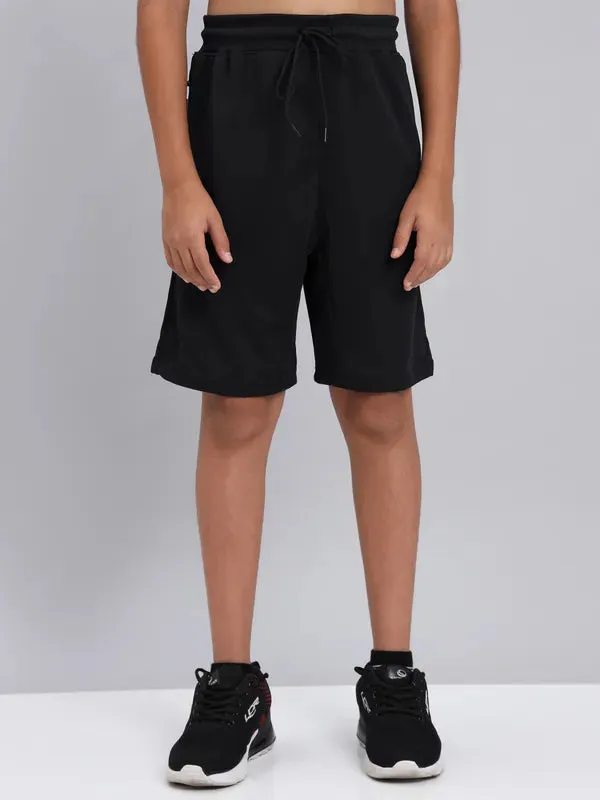 Boys Solid Slim Fit Shorts with TECHNO COOL 