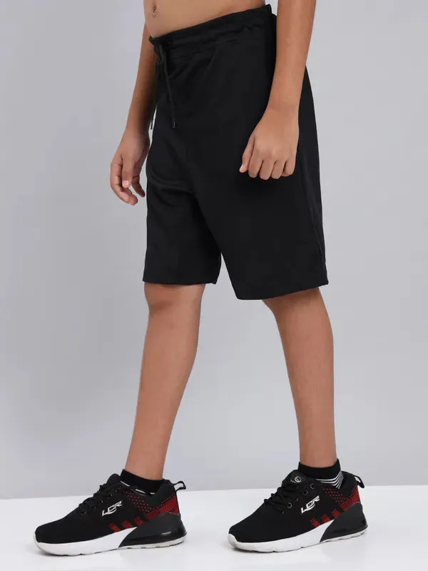 Boys Solid Slim Fit Shorts with TECHNO COOL 
