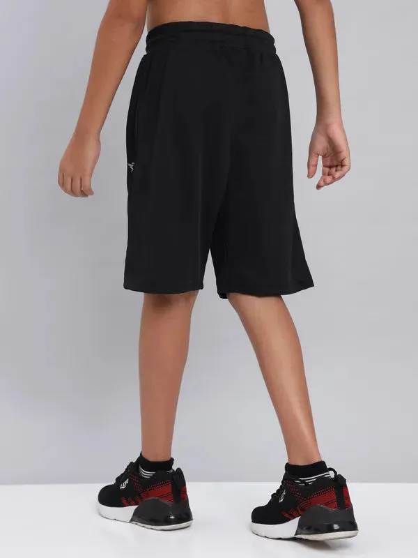 Boys Solid Slim Fit Shorts with TECHNO COOL 