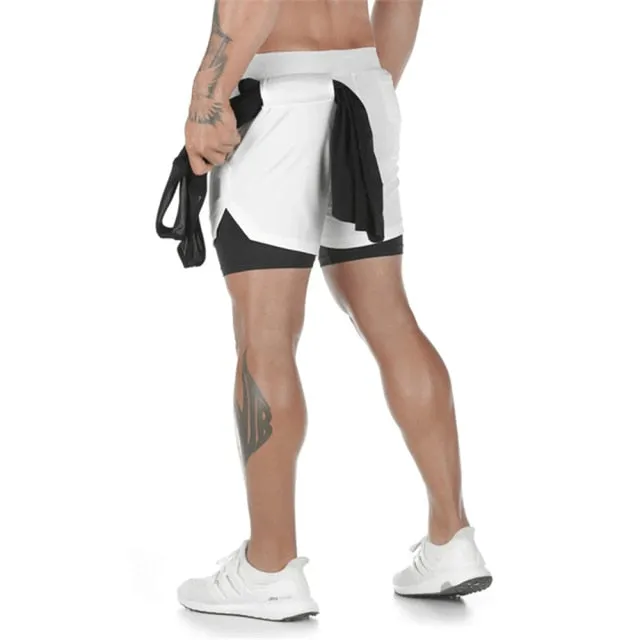 Camo Running Shorts Men 2 In 1