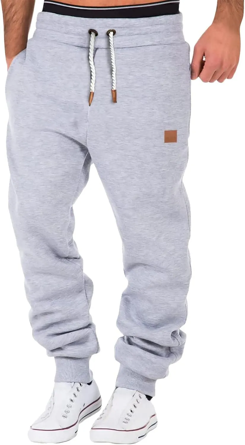 Cargo Sweatpants for Men Big and Tall Casual Fashion Joggers Comfortable Basic Pants Sport Daily Workout Pants Men's