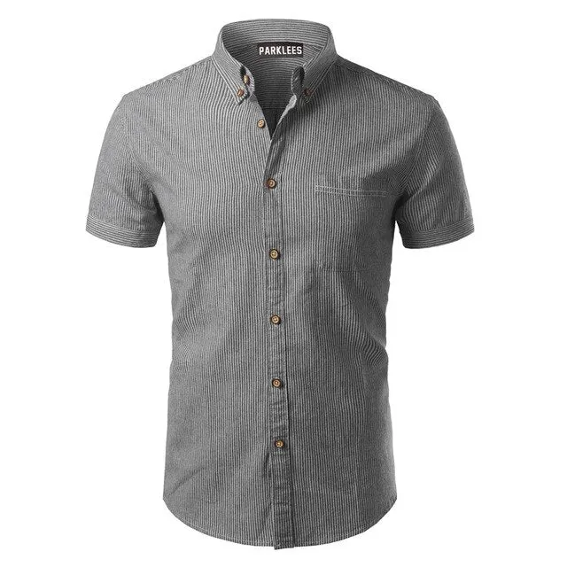 Casual Button Down Men Dress Shirt