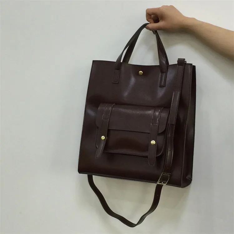 Chocolate Designer Crossbody Tote Bag