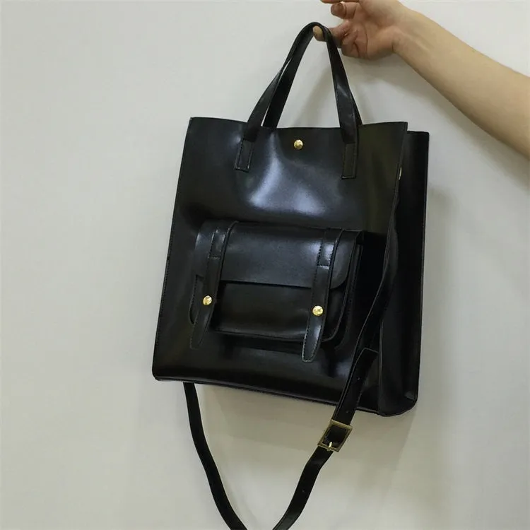 Chocolate Designer Crossbody Tote Bag