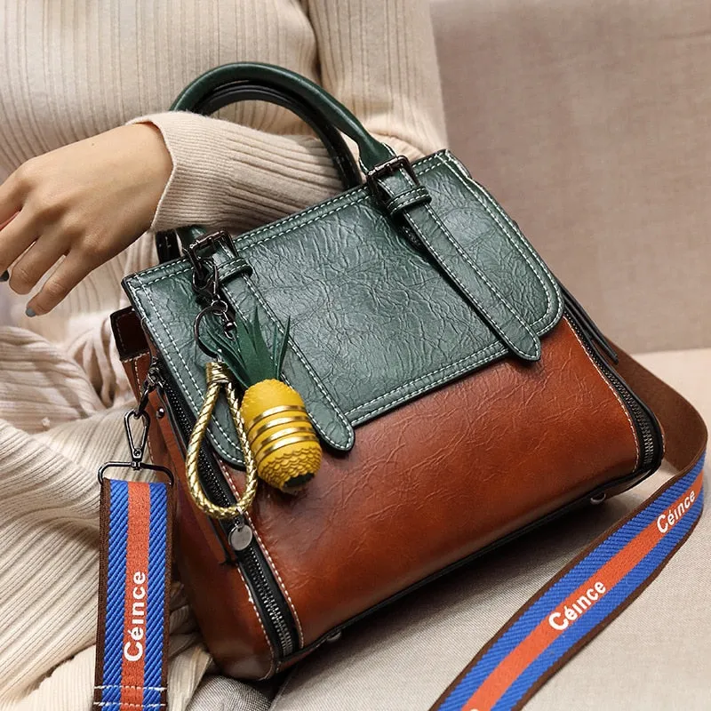 Christmas Gift 2021 Vintage Real Genuine Leather Handbag Luxury Handbags Women Bags Designer Female Crossbody Bag For Women Shoulder Bag Ladies