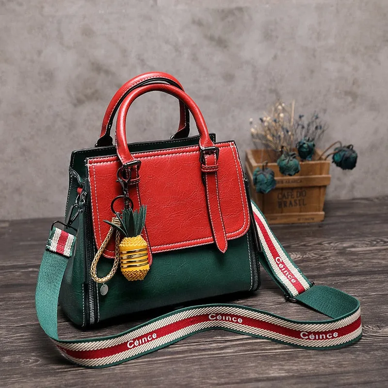 Christmas Gift 2021 Vintage Real Genuine Leather Handbag Luxury Handbags Women Bags Designer Female Crossbody Bag For Women Shoulder Bag Ladies
