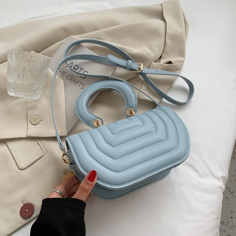 Christmas Gift Elegant Female Tote Saddle Bag 2021 New High-quality PU Leather Women's Designer Handbag Luxury brand Shoulder Messenger Bag