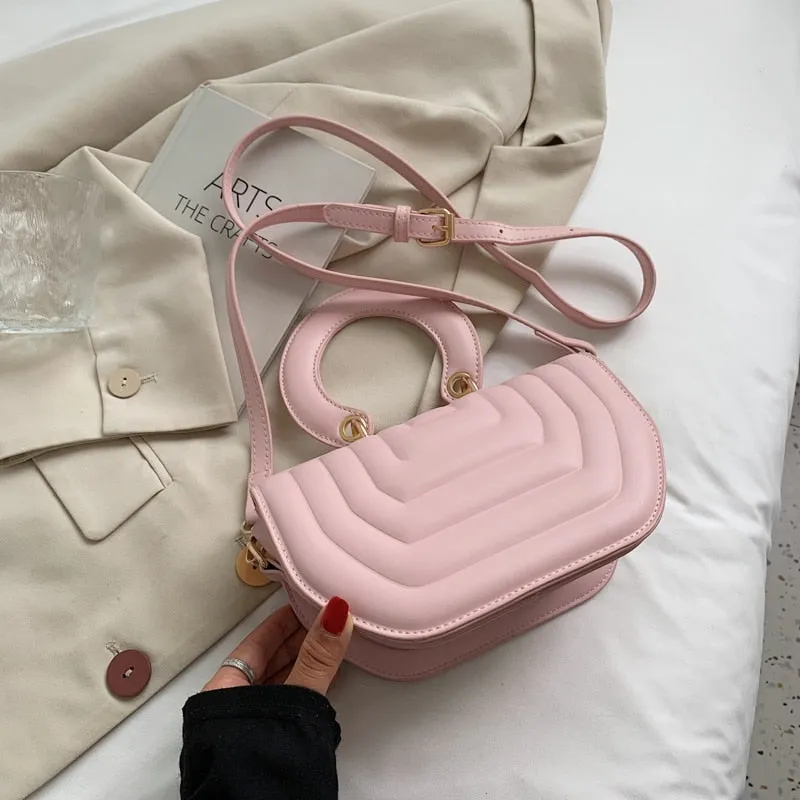 Christmas Gift Elegant Female Tote Saddle Bag 2021 New High-quality PU Leather Women's Designer Handbag Luxury brand Shoulder Messenger Bag