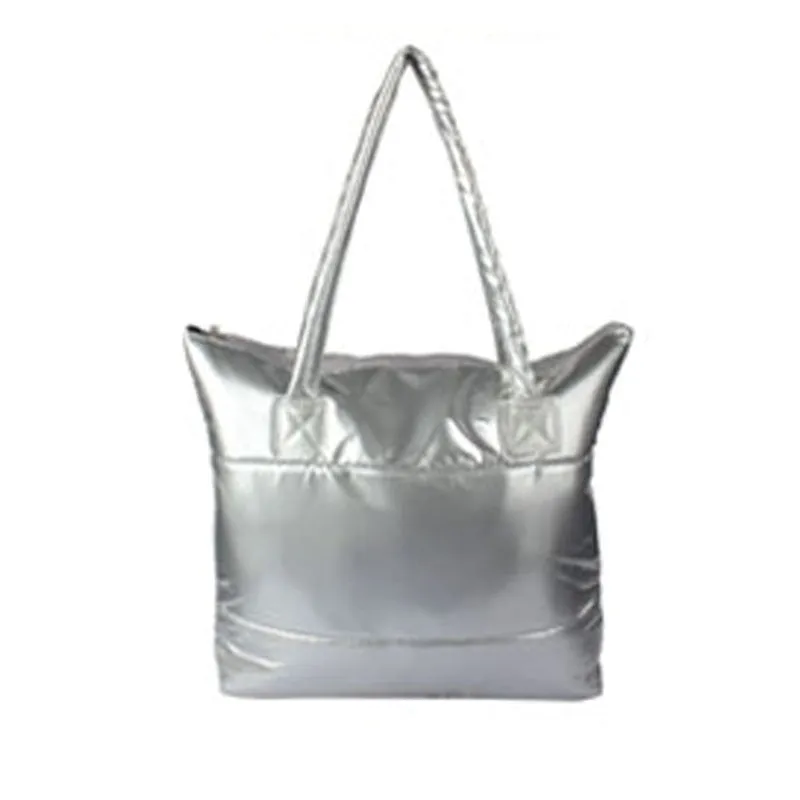 Christmas Gift Fashion Space Cotton Women Shoulder Bags Designer Handbags Luxury Down Messenger Bag Lady Large Tote Big Purses 2020 Winter Sac