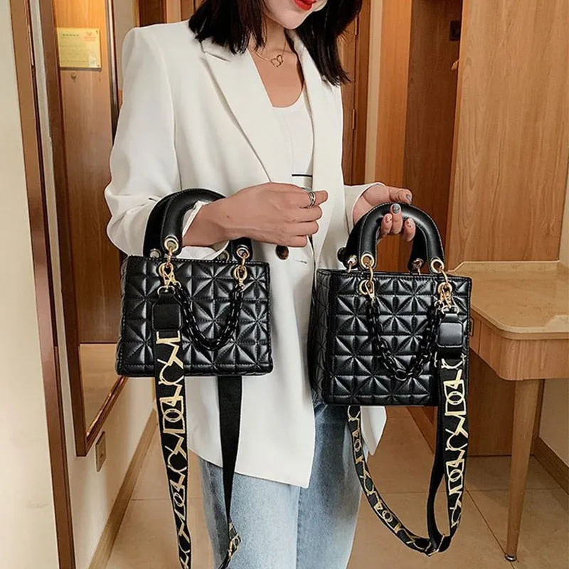Christmas Gift Luxury Design Tote Bags For Women 2024 New Fashion Handbags Ladies Shoulder Bags Trending Lingge Chain Crossbody Bag And Purse