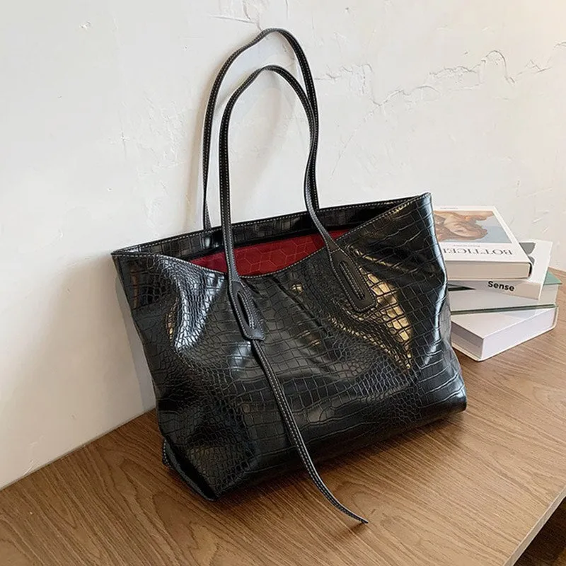Christmas Gift Stone Pattern Ladies Tote Bags High Capacity PU Leather Shoulder Bags For Women 2020 Fashion Handbags Female Designer Handle Bag