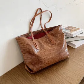 Christmas Gift Stone Pattern Ladies Tote Bags High Capacity PU Leather Shoulder Bags For Women 2020 Fashion Handbags Female Designer Handle Bag