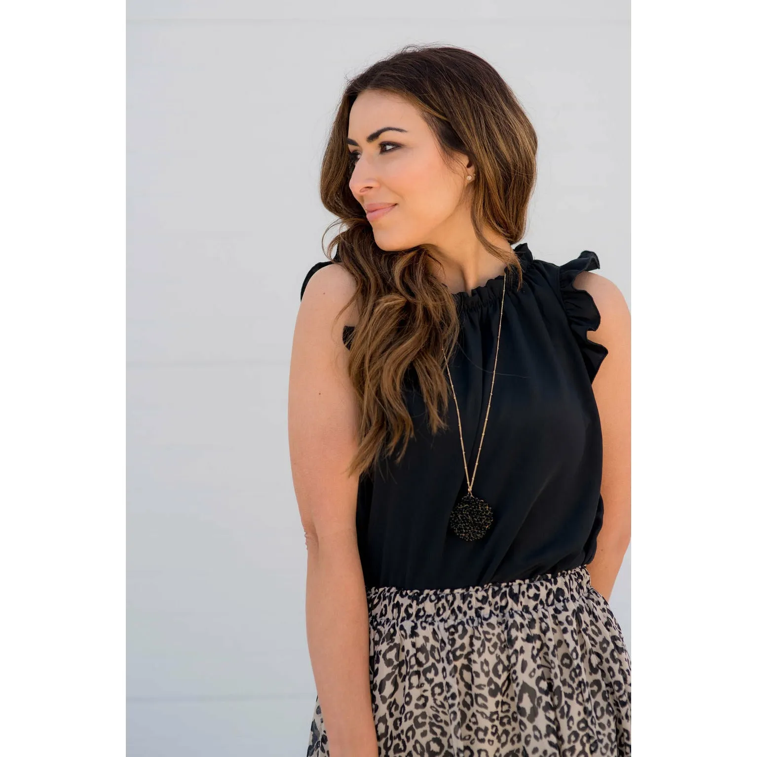 Cinched Ruffle Tank