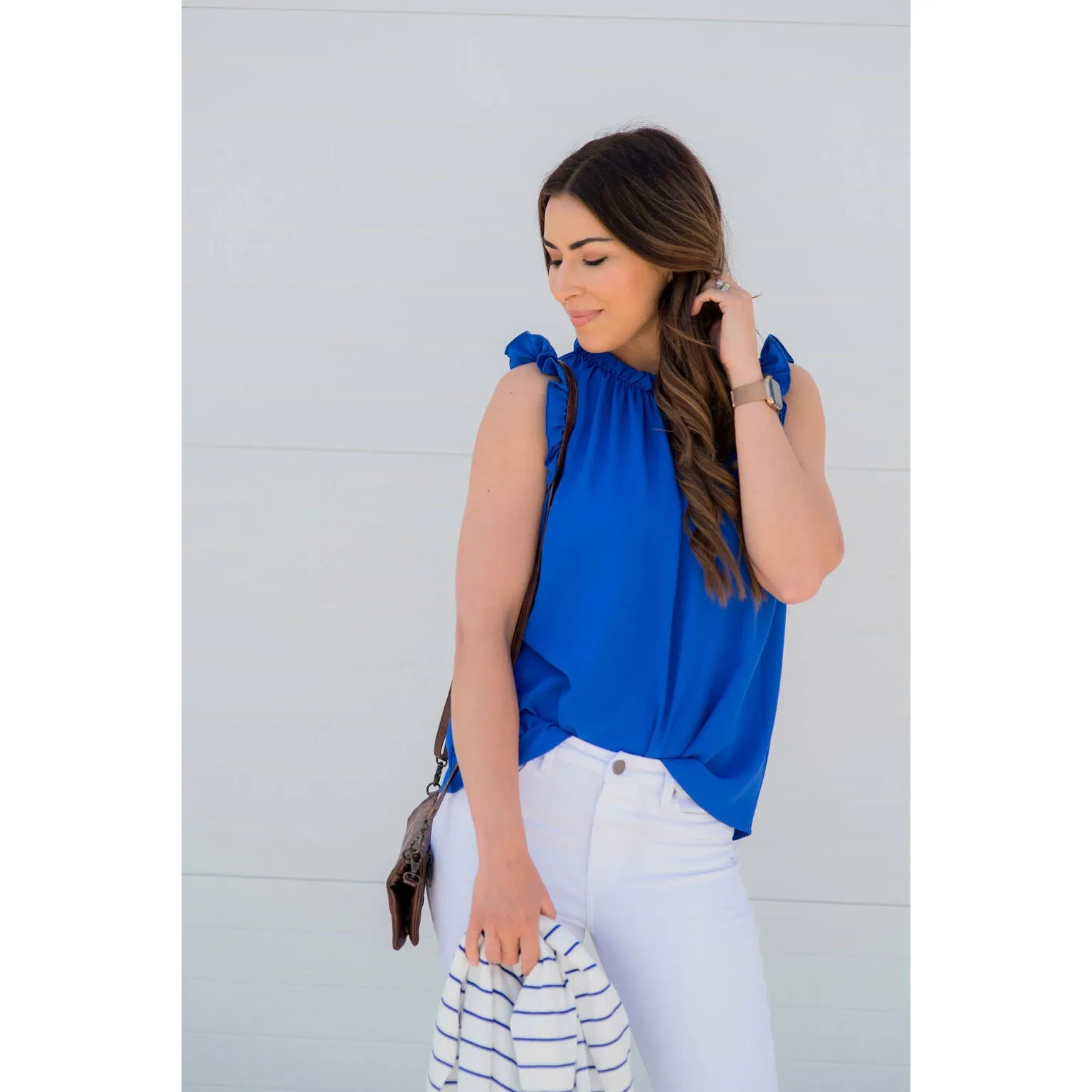 Cinched Ruffle Tank