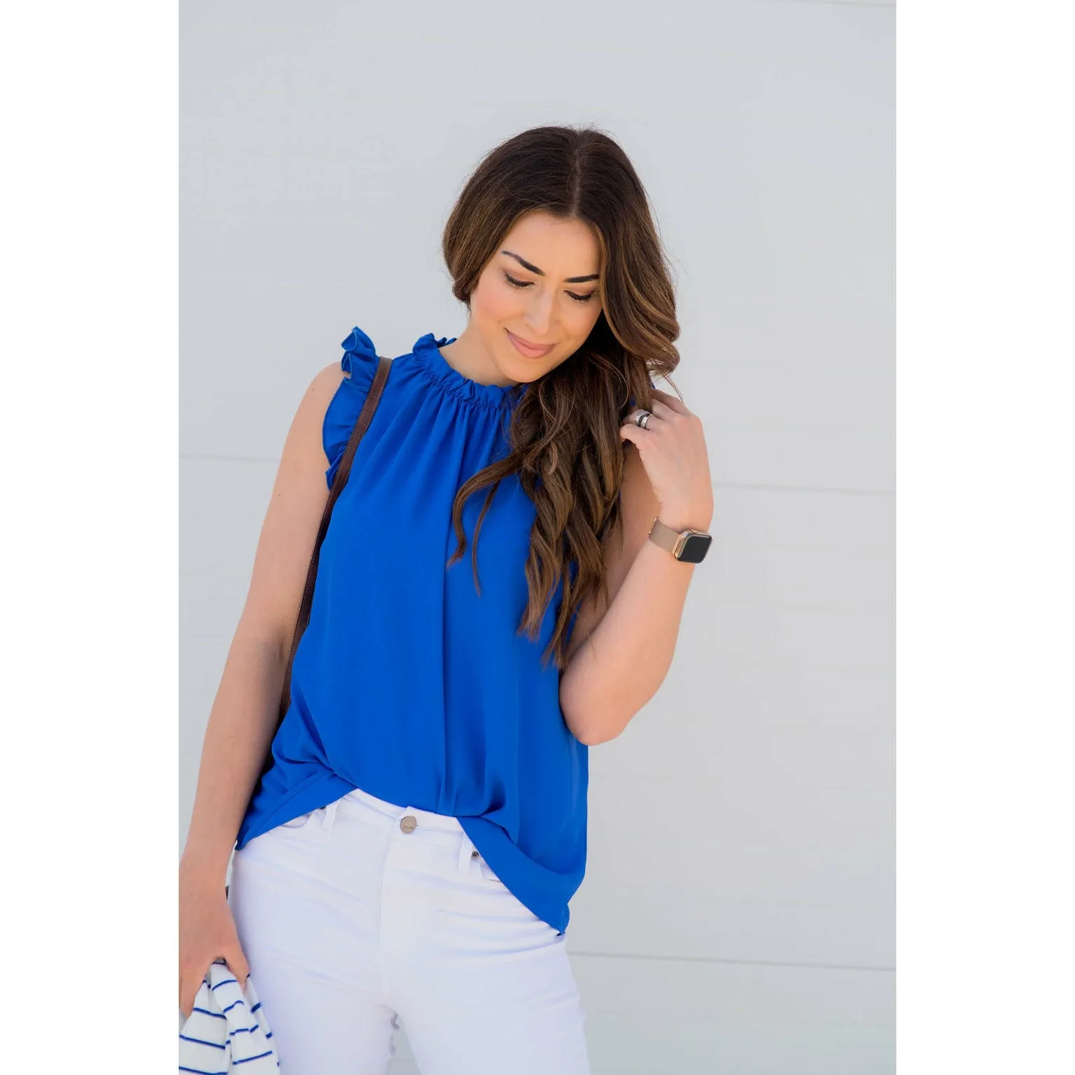 Cinched Ruffle Tank