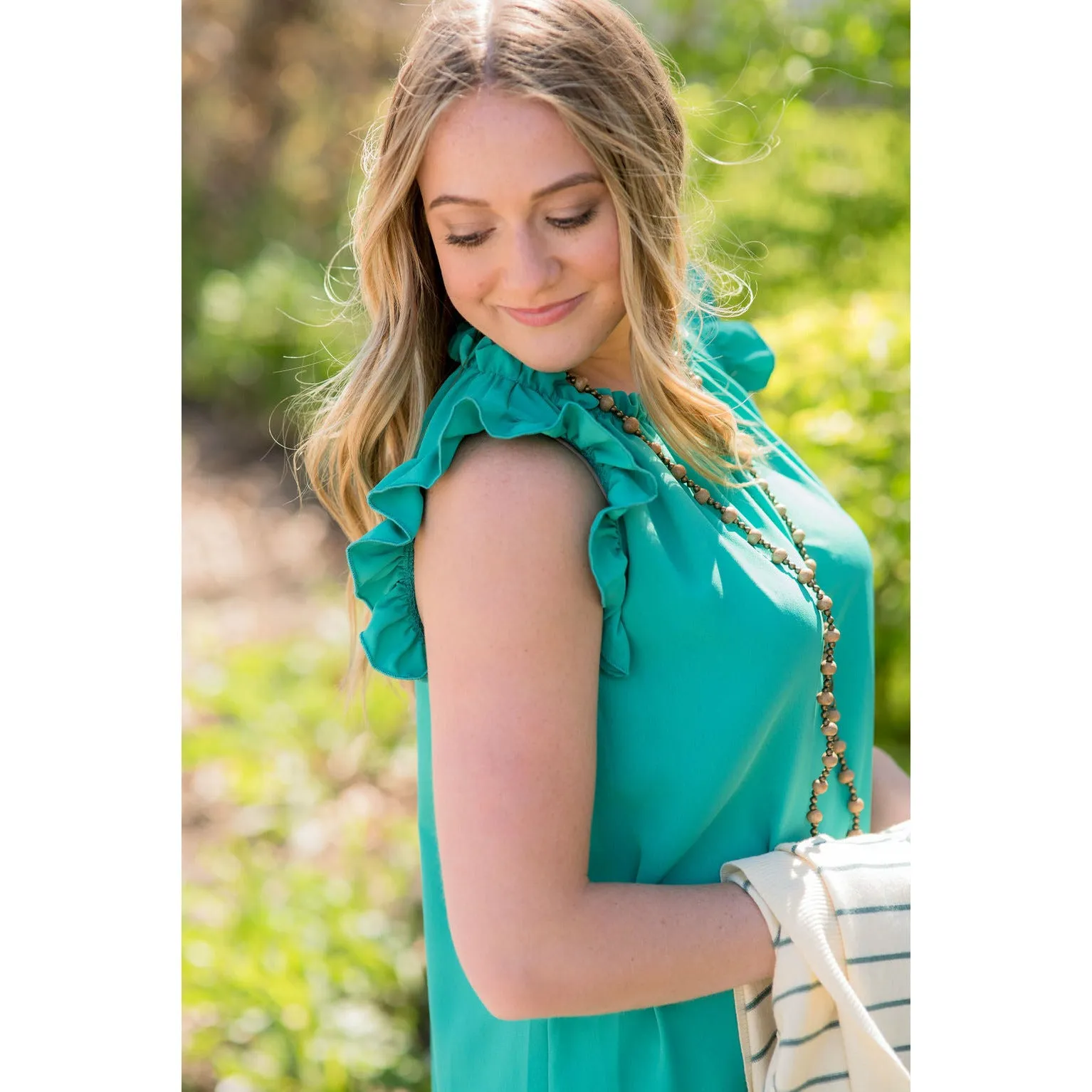 Cinched Ruffle Tank