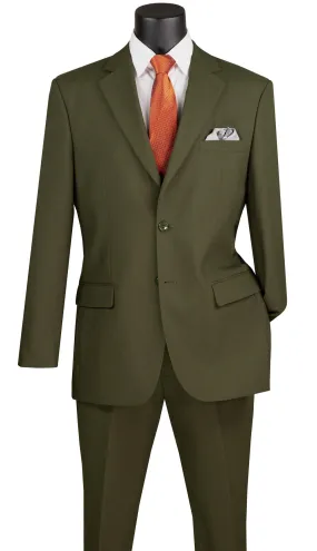 Classic Fit Men Suit 2PP-Olive Green