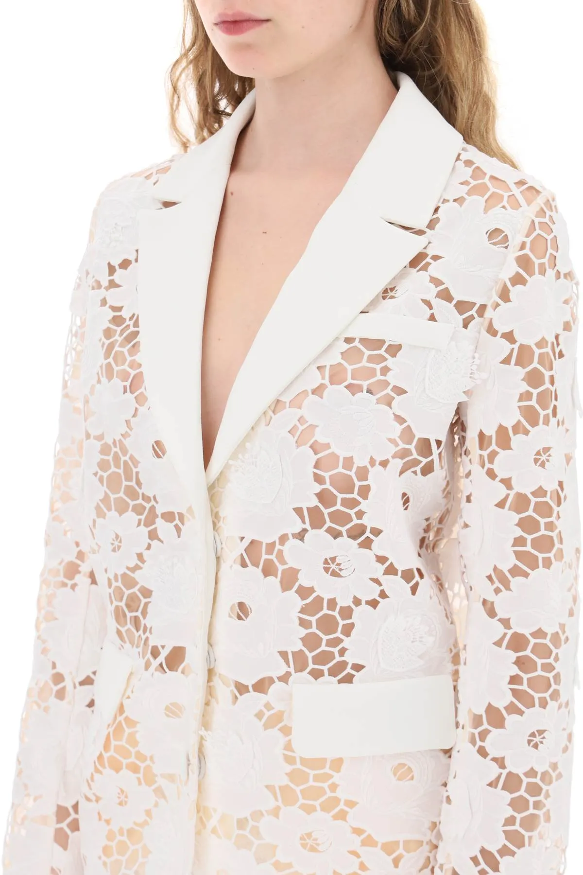 cotton floral lace jacket