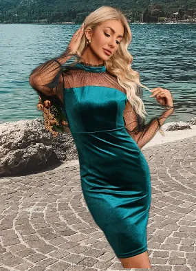 Crystal Elegant Bodycon Velvet Dresses BF2P0022497