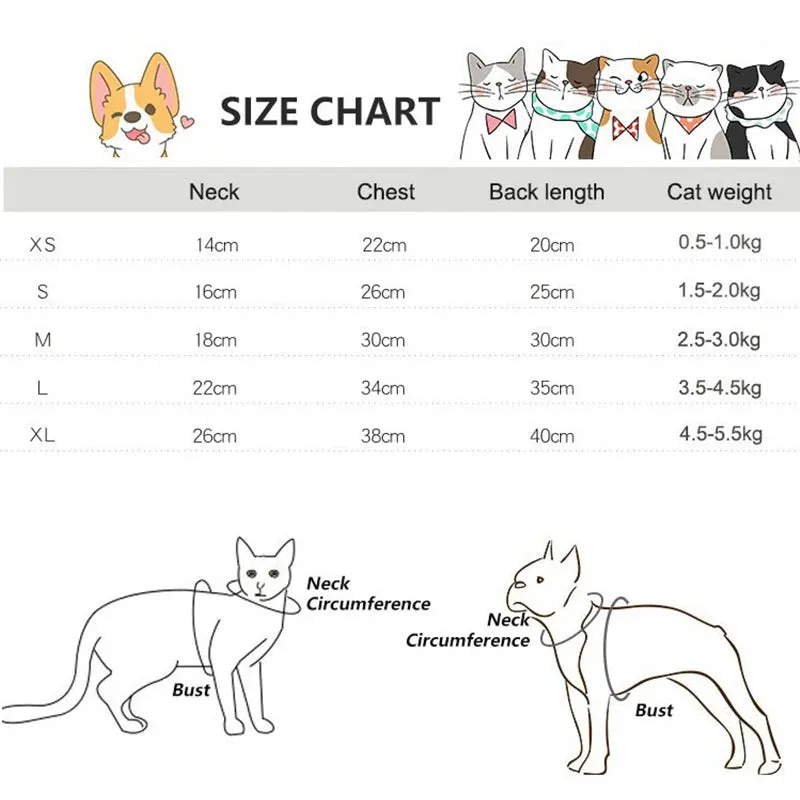 Cute Cotton Cat Hoodies for Spring & Autumn | Sphynx Cat Costumes & Pajamas | Sphinx Kitten Clothes & Cat Clothing