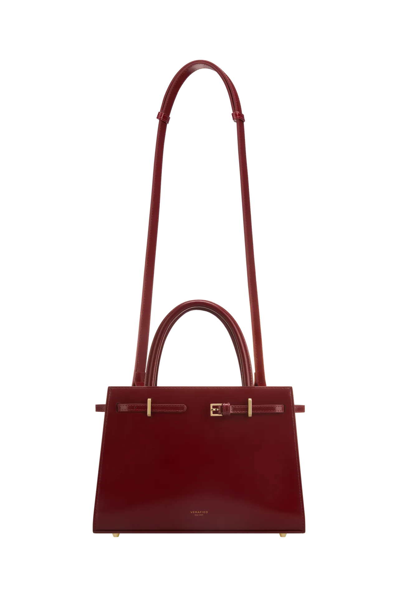 Dark Cherry Book Leather Tote Bag 25