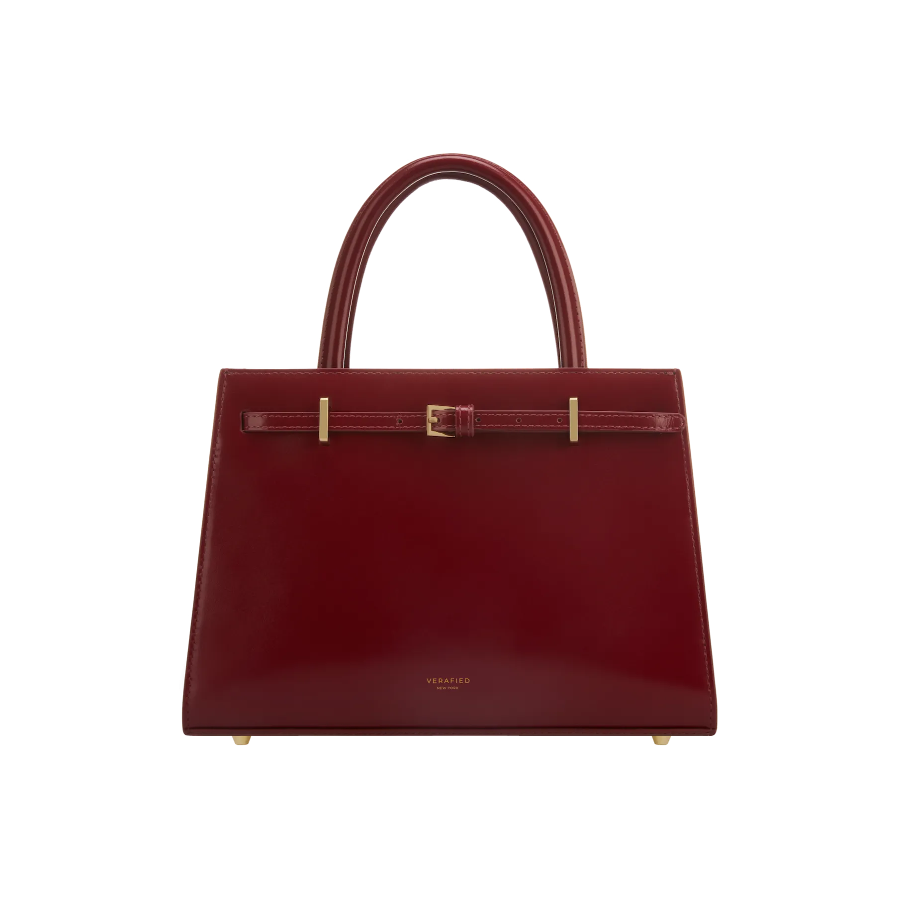 Dark Cherry Book Leather Tote Bag 25