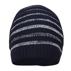 FabSeasons Unisex Navy Acrylic Woolen Slouchy Beanie and Skull Cap for Winters