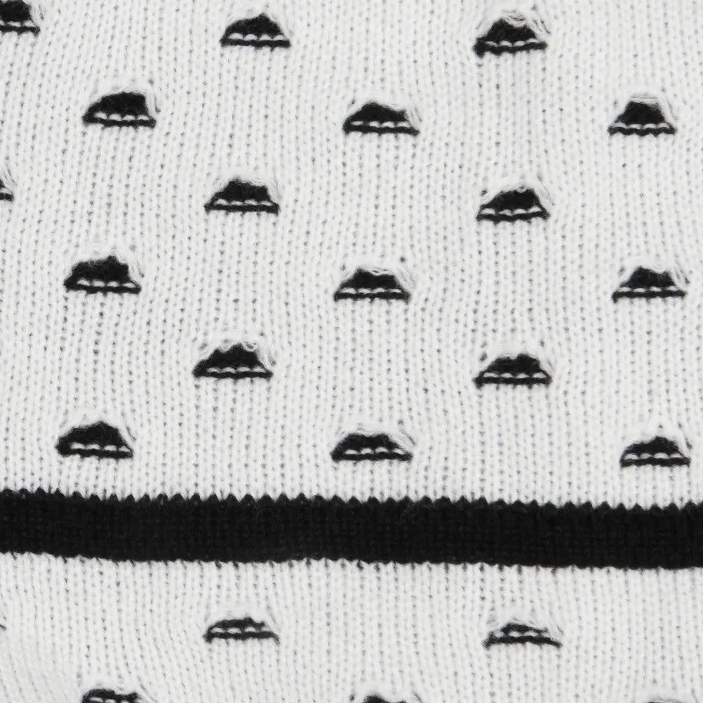 FabSeasons Unisex White Acrylic Woolen Slouchy Beanie and Skull Cap for Winters