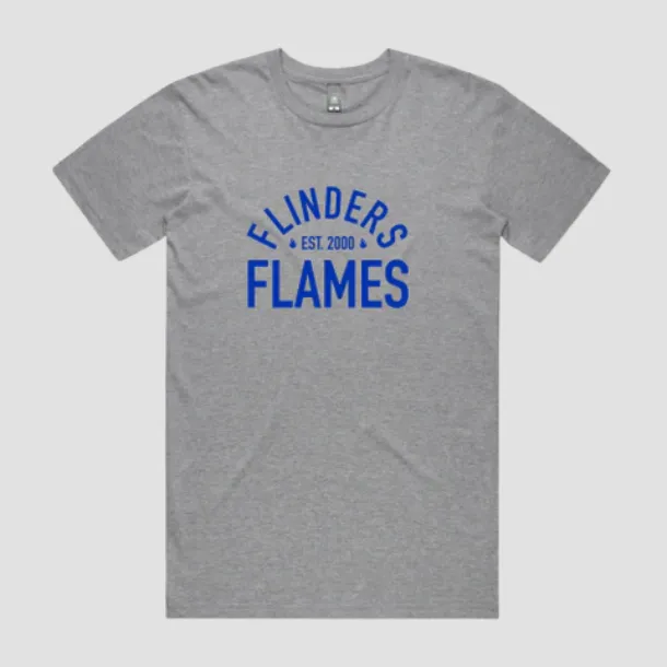 FLINDERS FLAMES WOMENS SOCCER CLUB  STAPLE TEES GREY