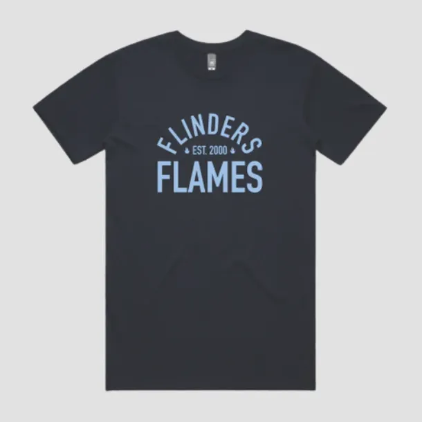FLINDERS FLAMES WOMENS SOCCER CLUB  STAPLE TEES NAVY