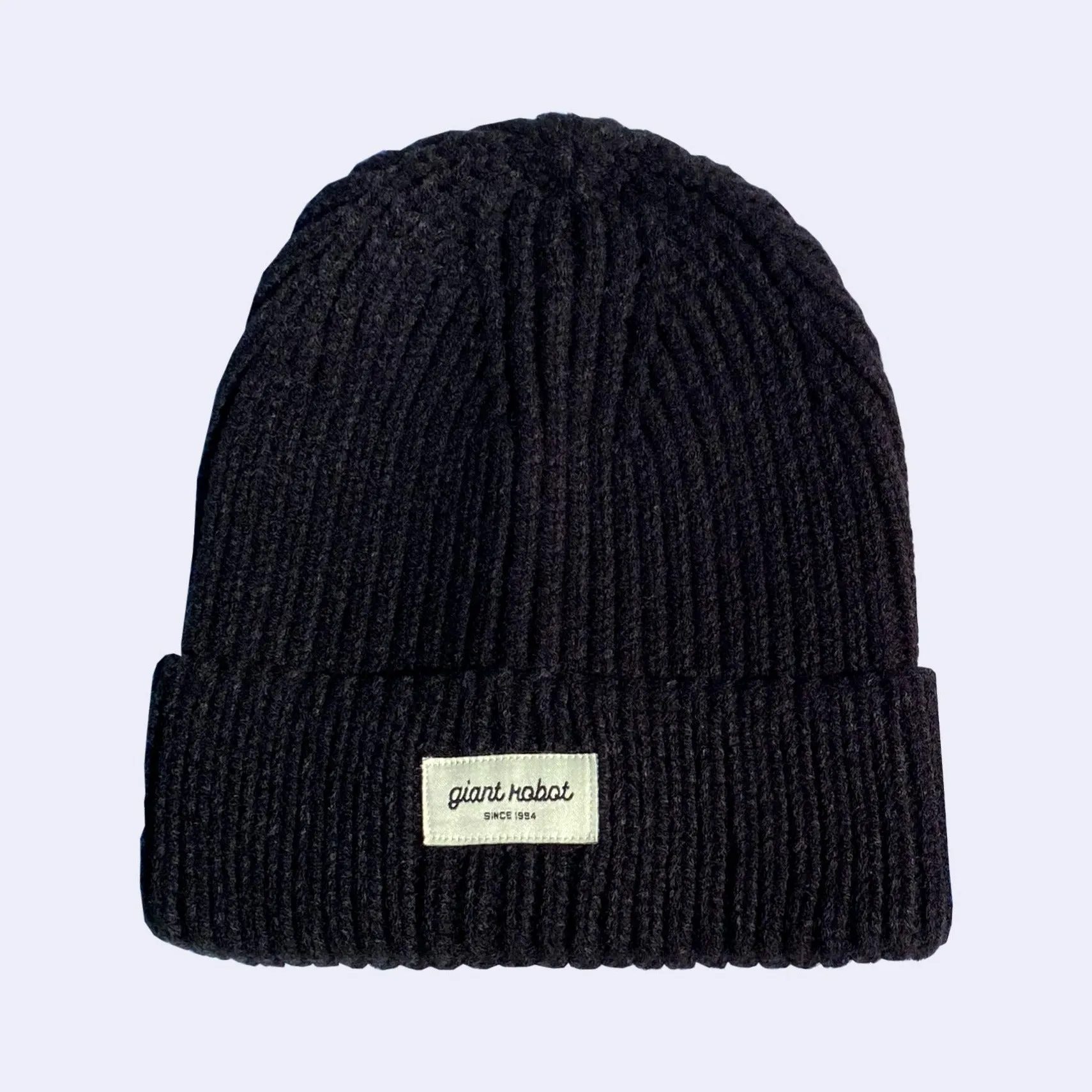 Giant Robot - Embroidered Logo Knit Beanie (Black)