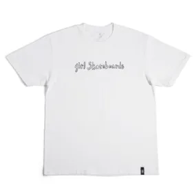 Girl Hand Script Tee White
