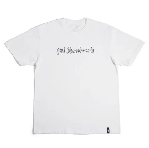 Girl Hand Script Tee White