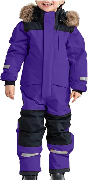 Girls and Boys Snow Suits One Piece Winter Fashion Warm Overalls Comfy Waterproof 2024 Toddler Ski Suits 1-10 Years