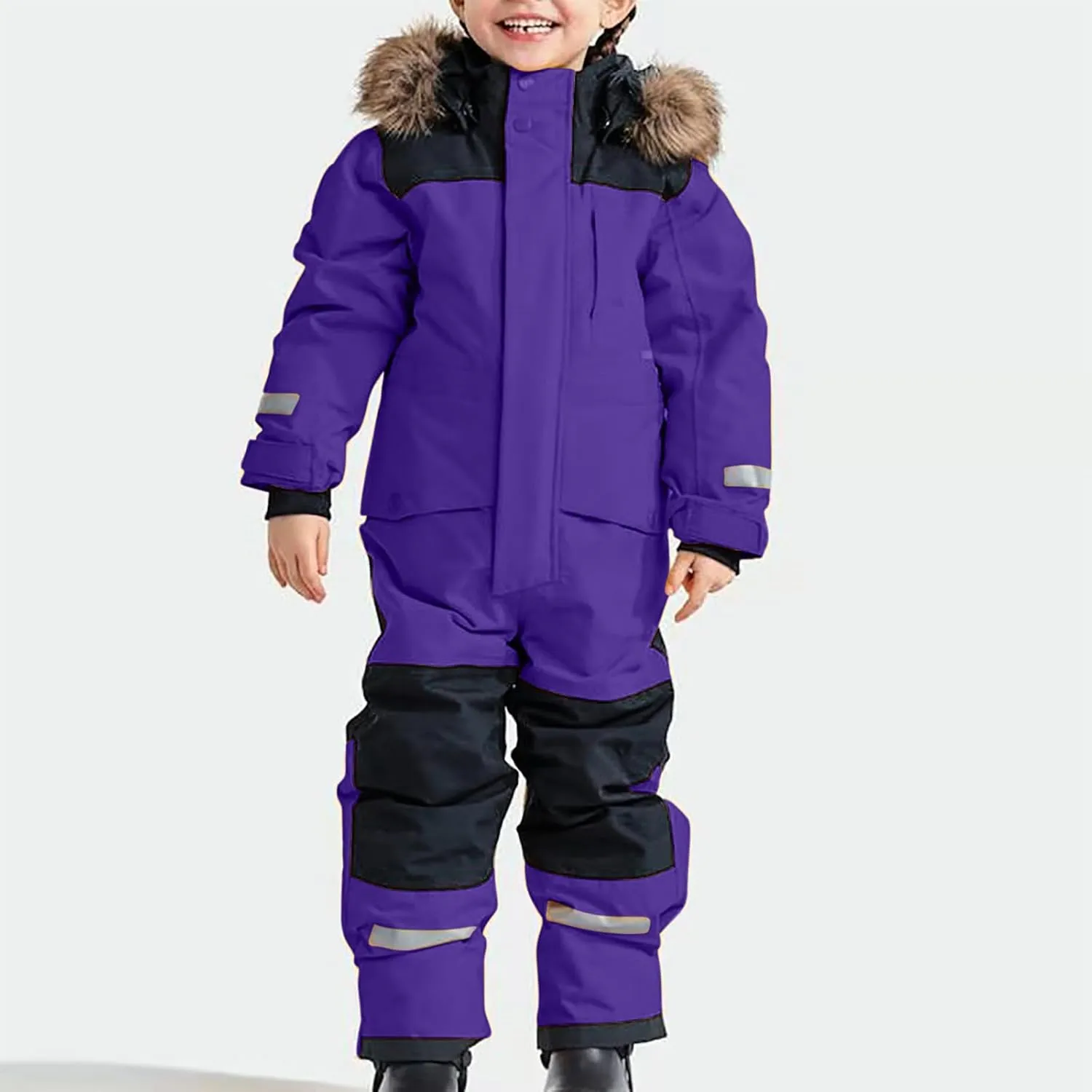 Girls and Boys Snow Suits One Piece Winter Fashion Warm Overalls Comfy Waterproof 2024 Toddler Ski Suits 1-10 Years